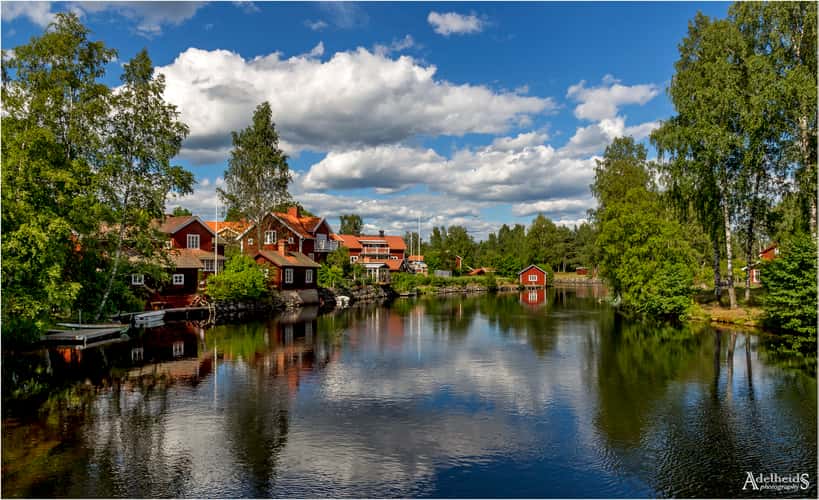 Typical Swedish Red Cottages