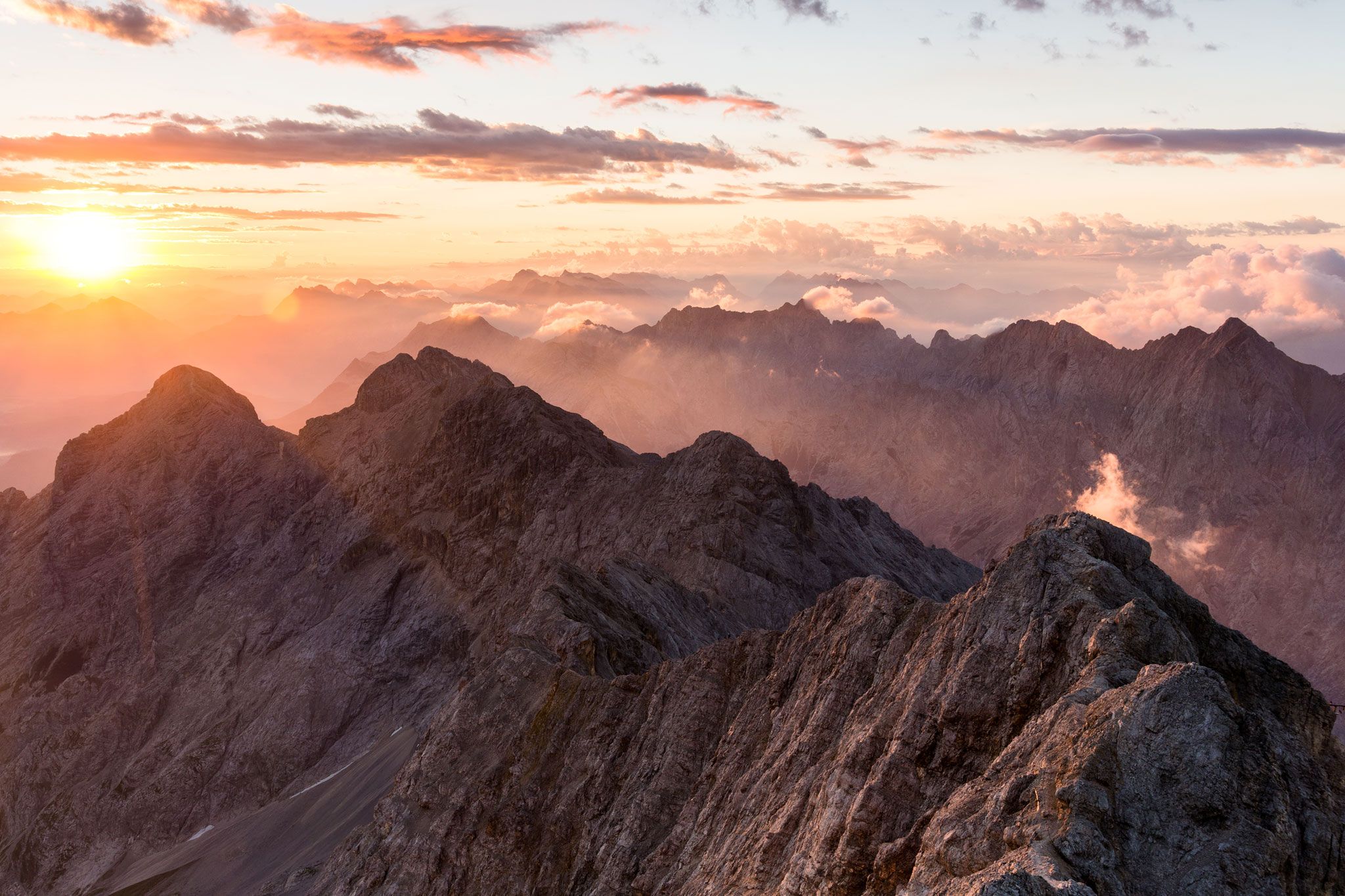 View from the Zugspitze, Germany
