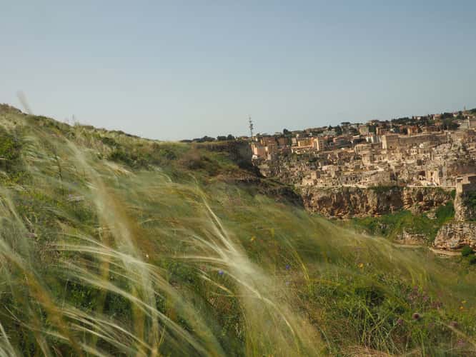 View of Matera in Italy