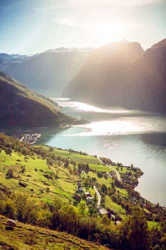 Aurlandsfjord near Aurland