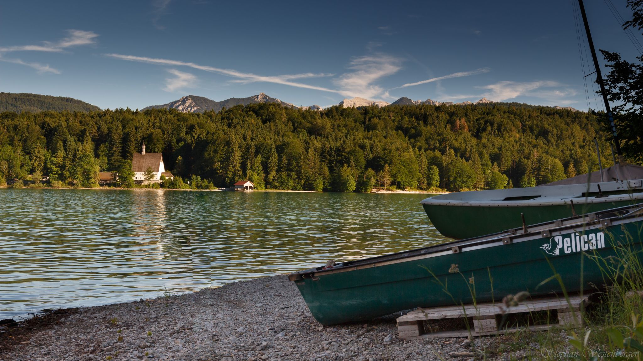 Cristal clear Mountain Lake in Bavaria, Germany