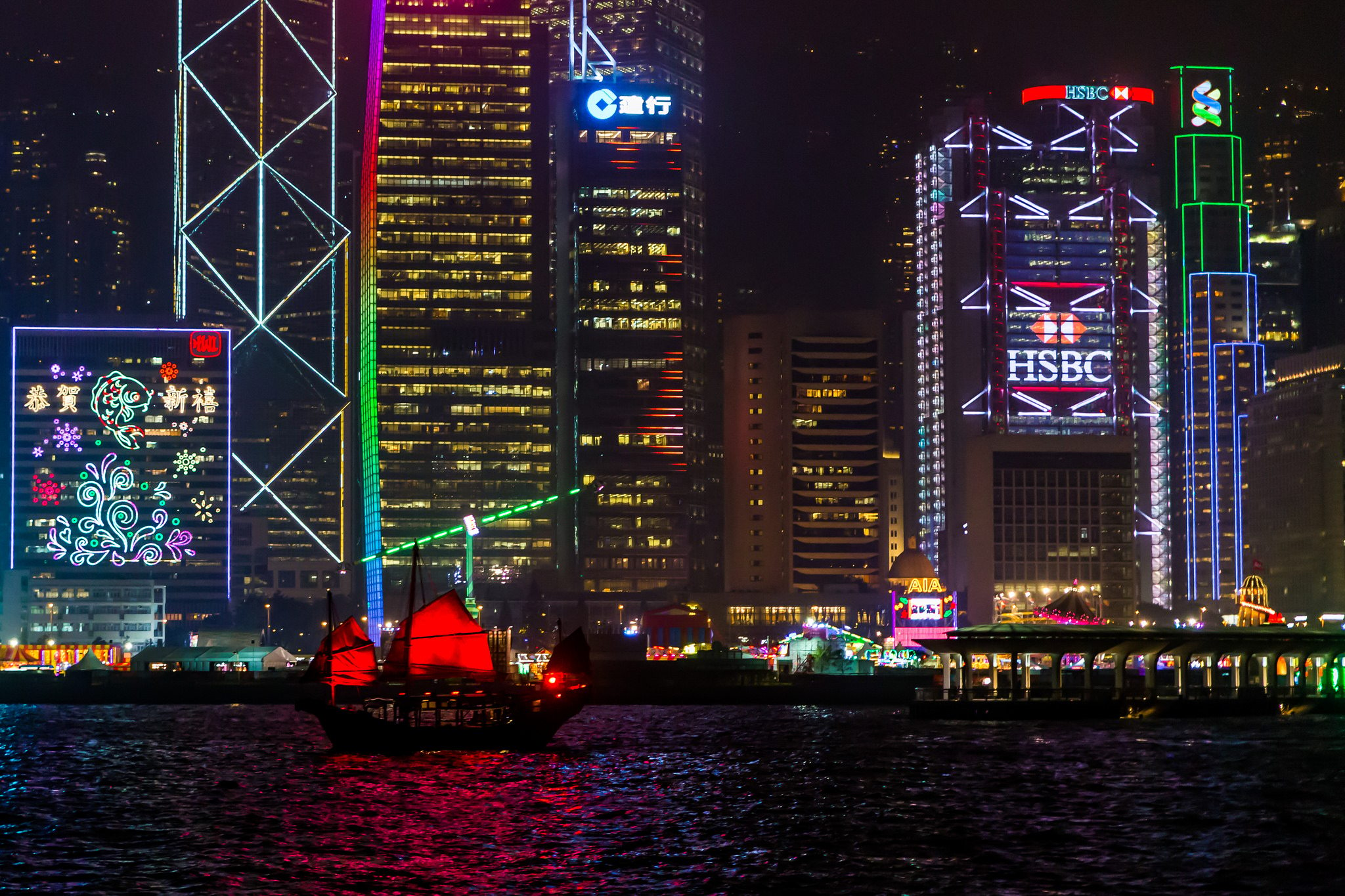 Cruising Victoria Harbour, Hong Kong