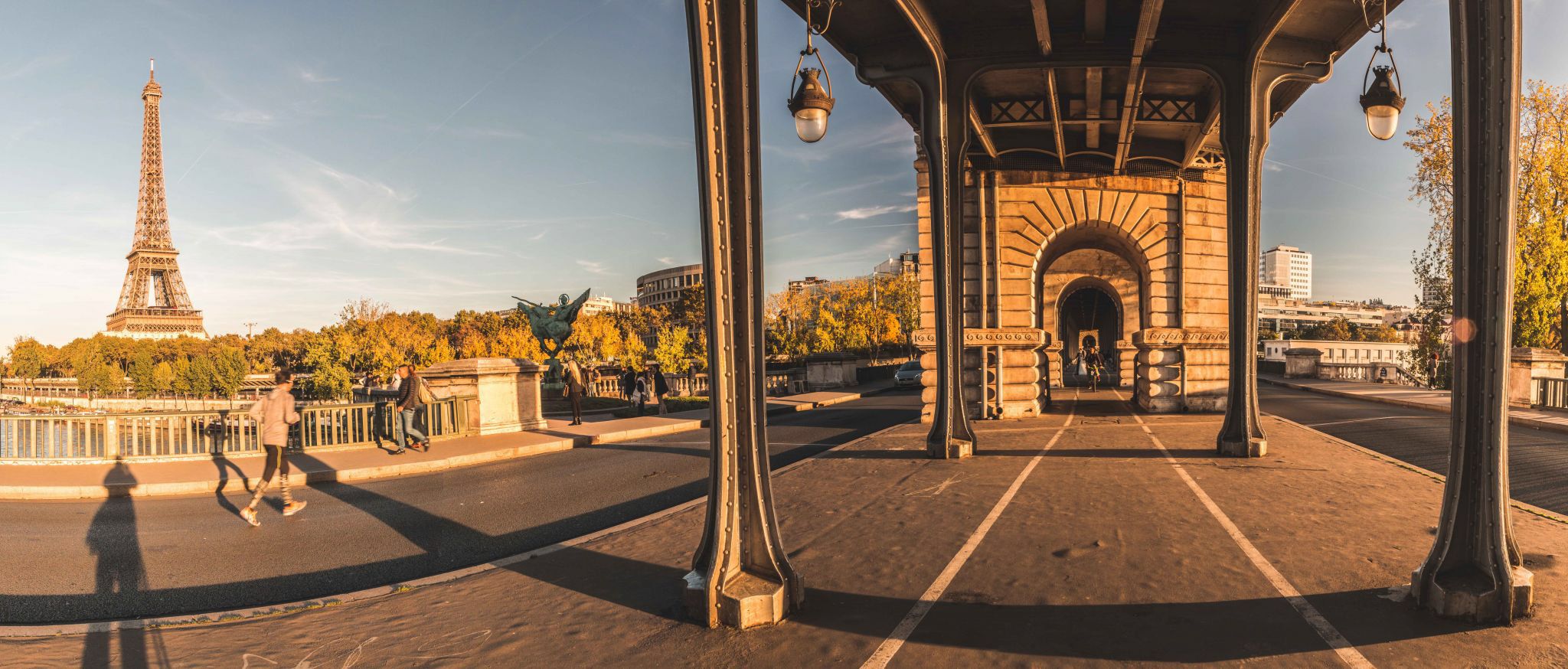 Eiffel Tower from Bir Hakeim bridge, Paris, France