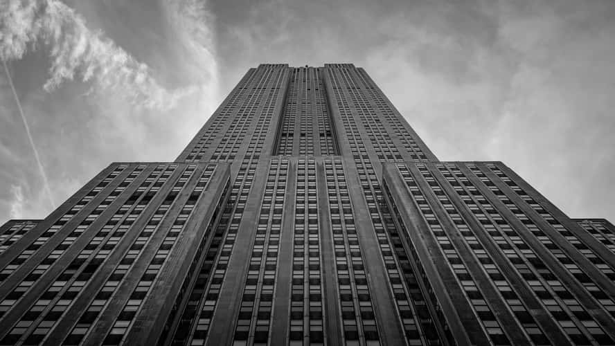 In front of the Empire State Building, New York