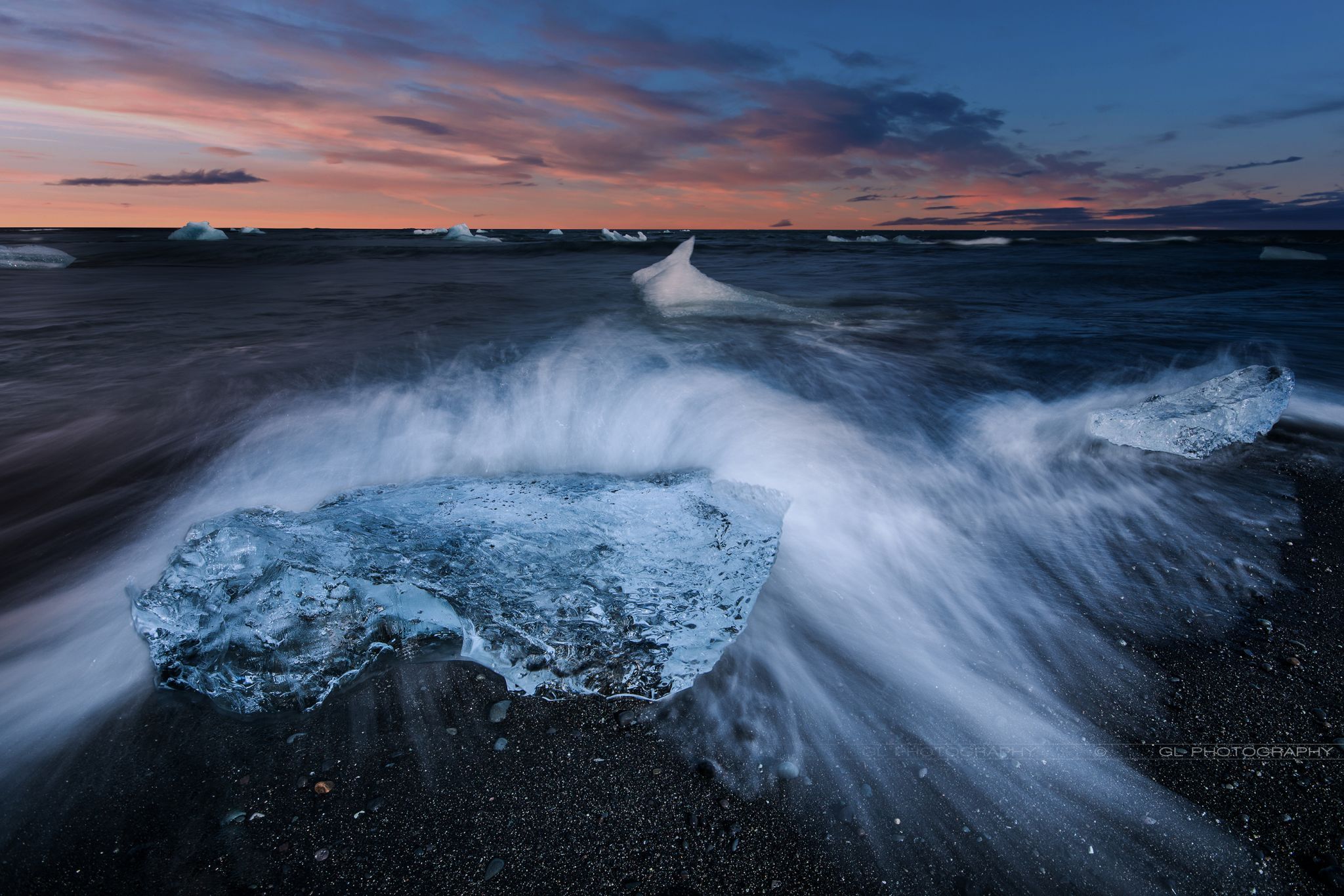 Glacial Lagoon at Jökulsárlón, Iceland