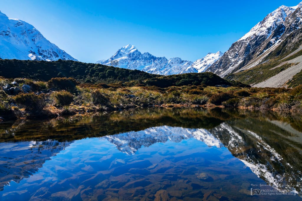 Hidden Tarn along Hooker Valley Track, New Zealand