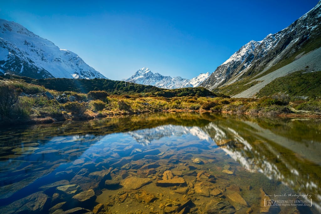 Hidden Tarn along Hooker Valley Track, New Zealand