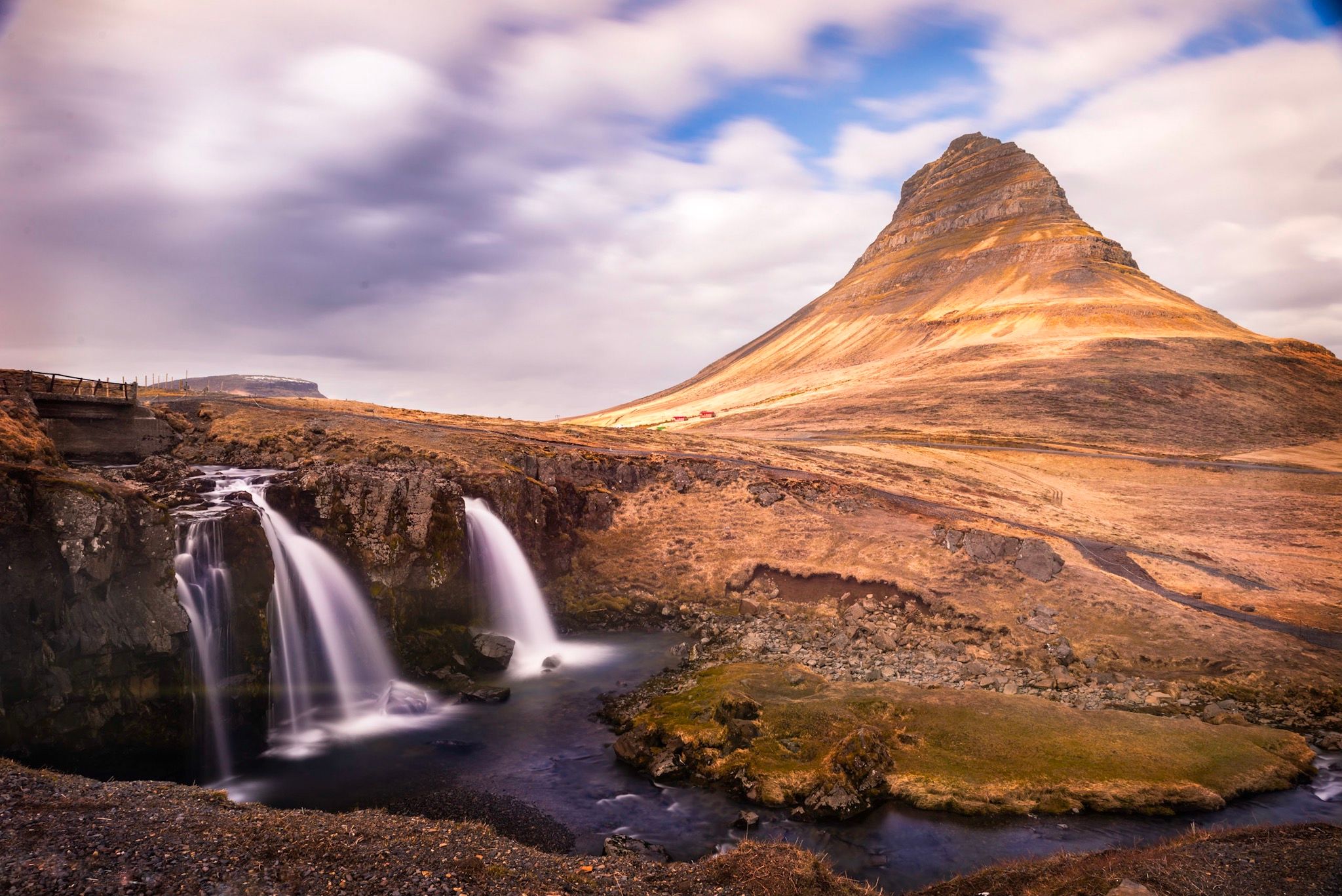 Kirkjufell Waterfall with Kirkjufell, Iceland