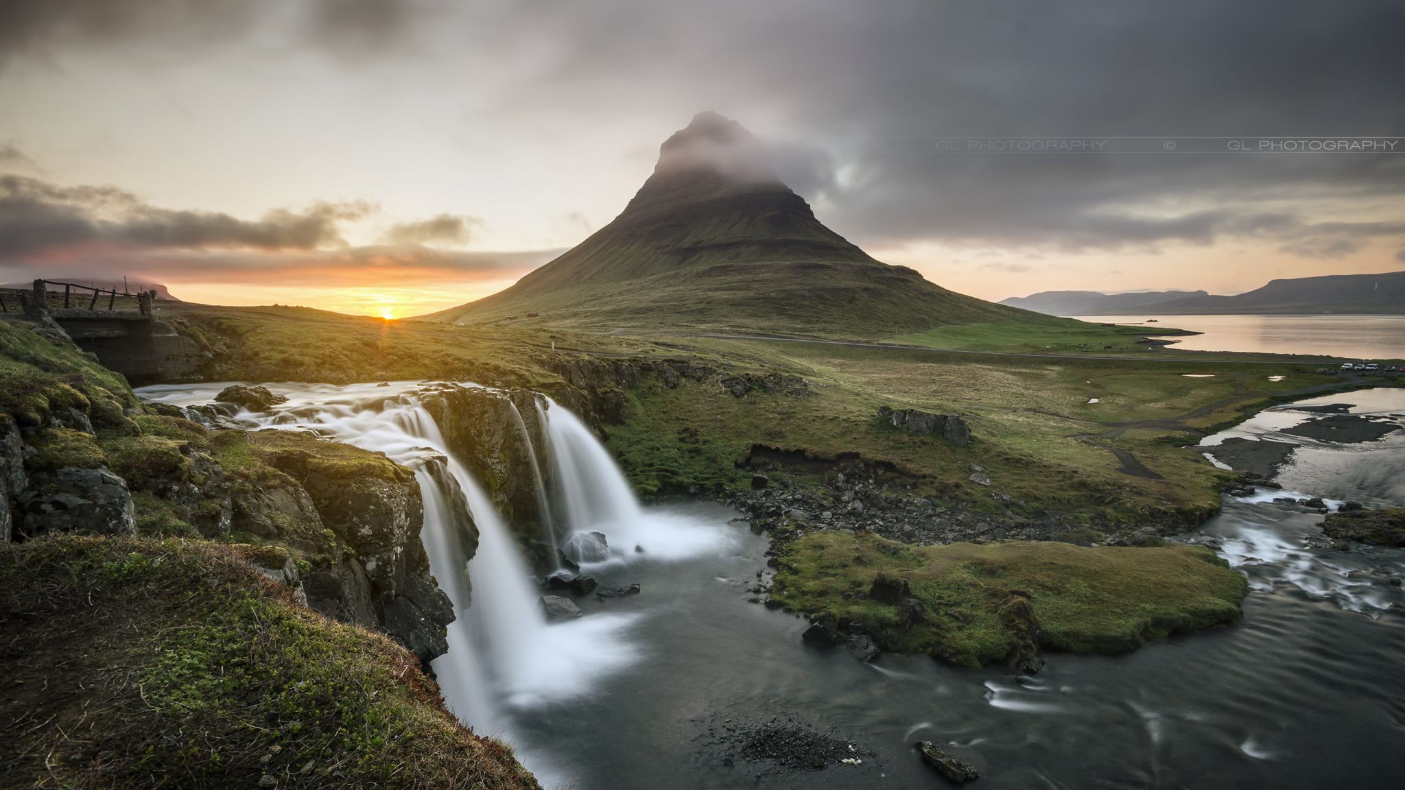 Kirkjufell Waterfall with Kirkjufell, Iceland