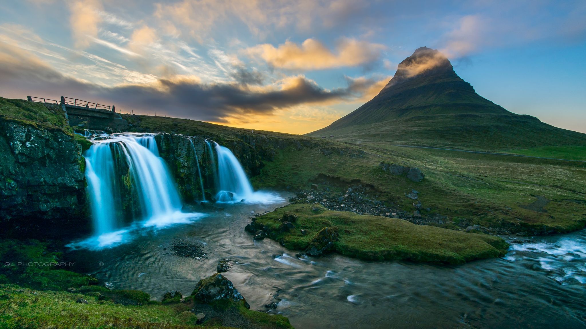 Kirkjufell Waterfall with Kirkjufell, Iceland
