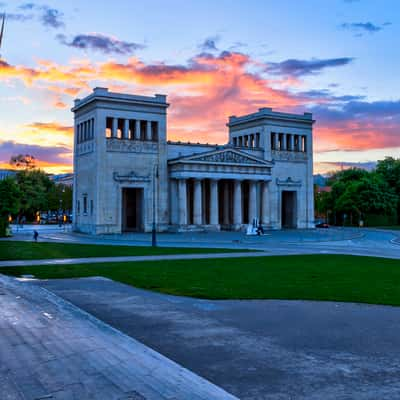 Königsplatz at sunset, Munich, Germany