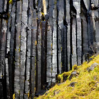 Lava rock pillars at Svartifoss, Iceland