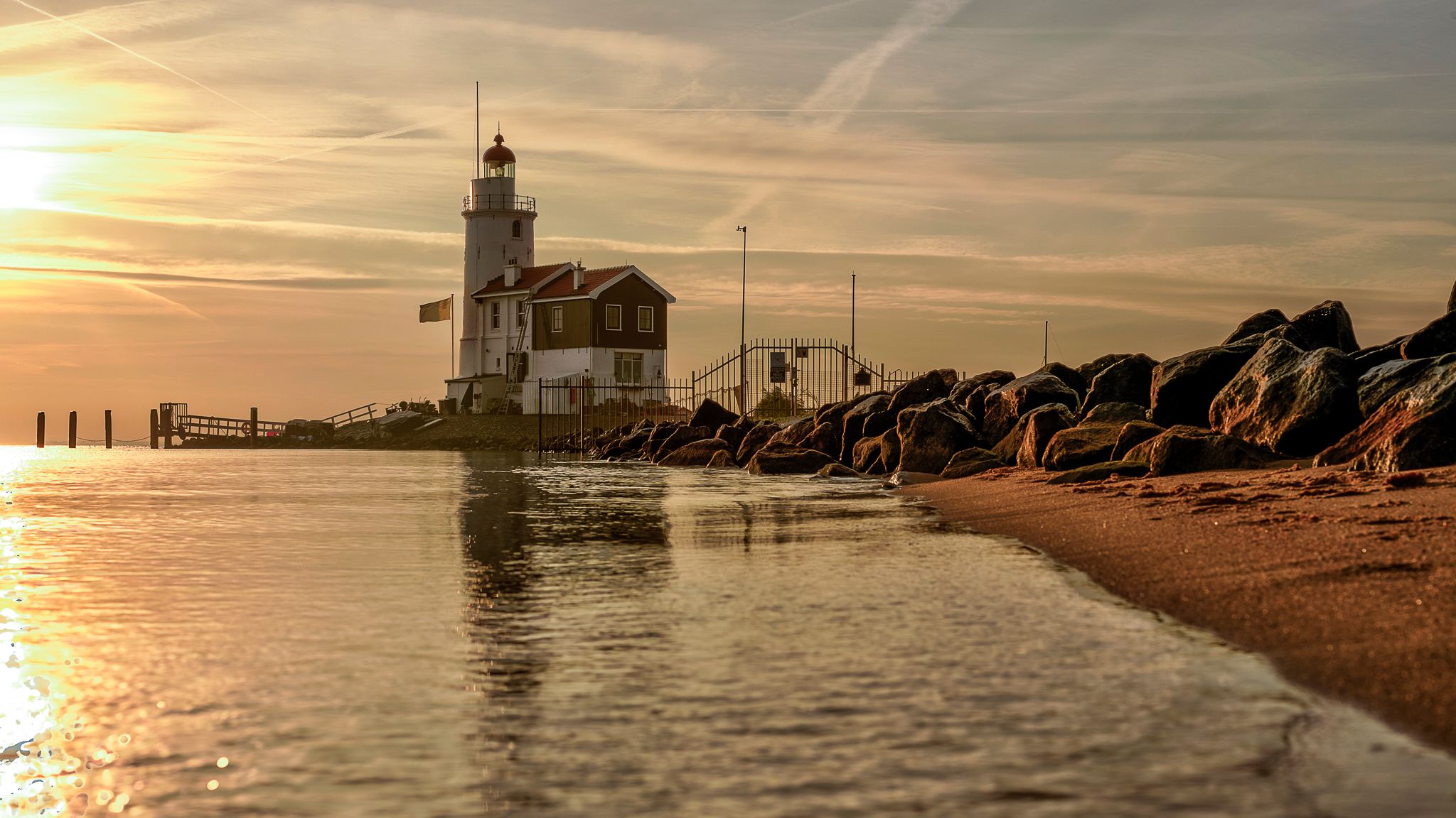 Lighthouse at Marken, Netherlands