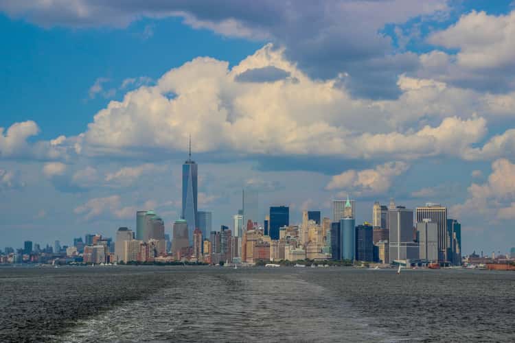 Lower Manhattan Skyline from the Staten Island ferry, New York City