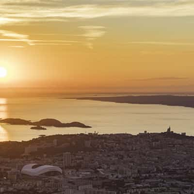 Marseille, France, from Mt. Saint-Cyr, France