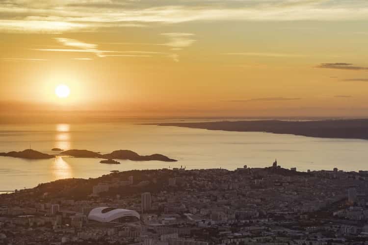 Marseille, France, from Mt. Saint-Cyr