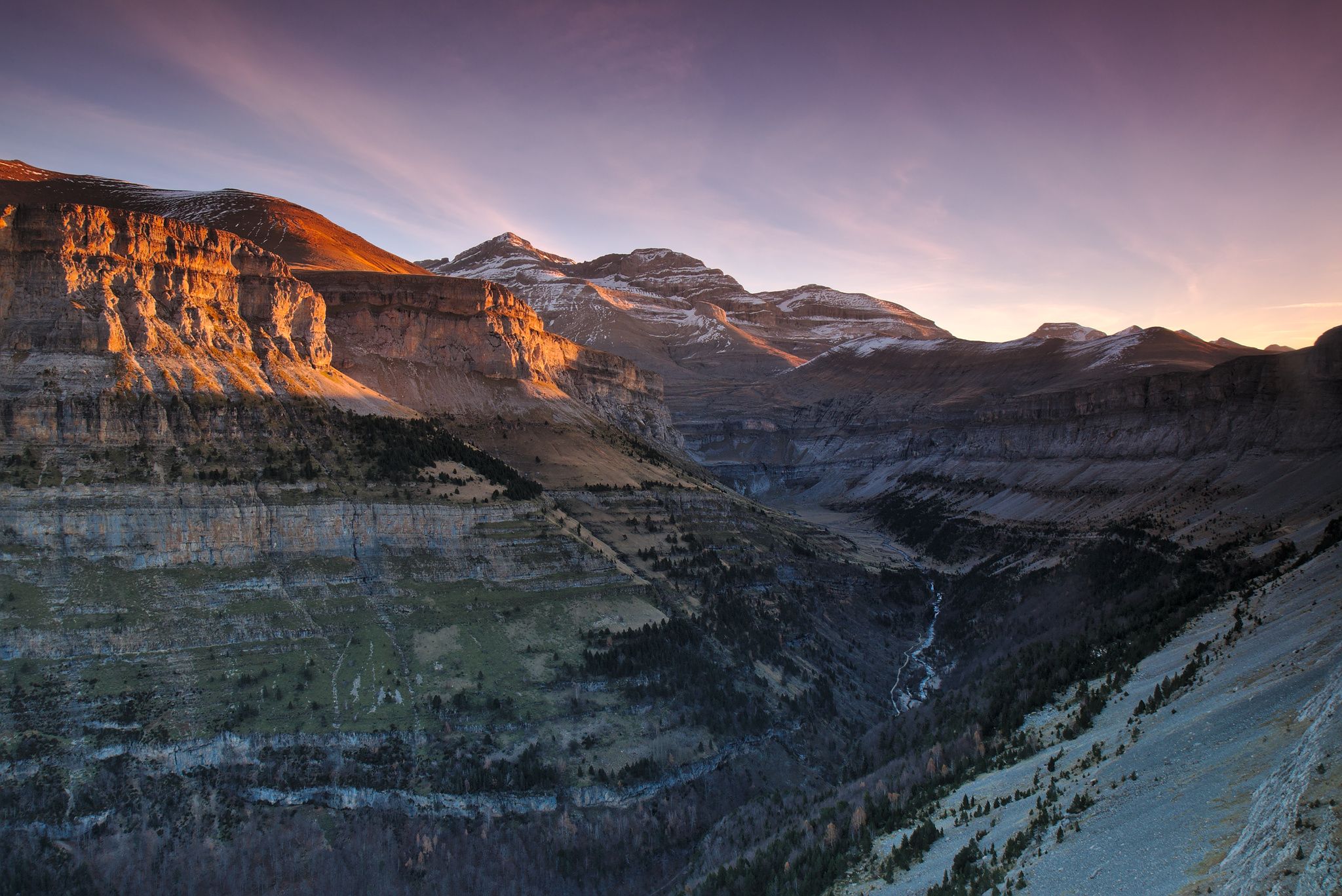 Monte Perdido and Ordesa canyon panorama, Spain