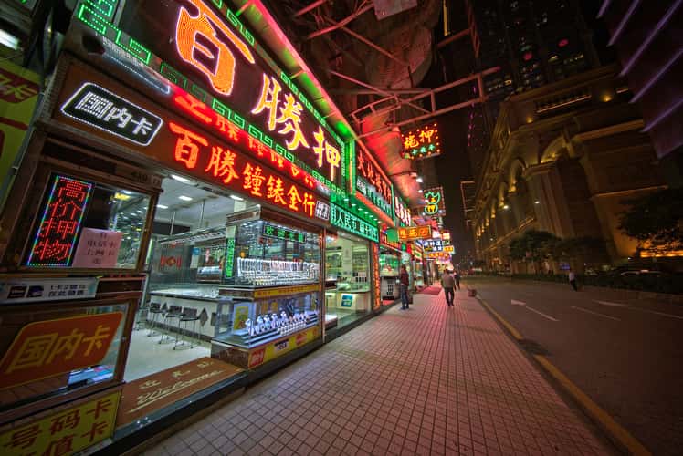 Neon Street in Macau