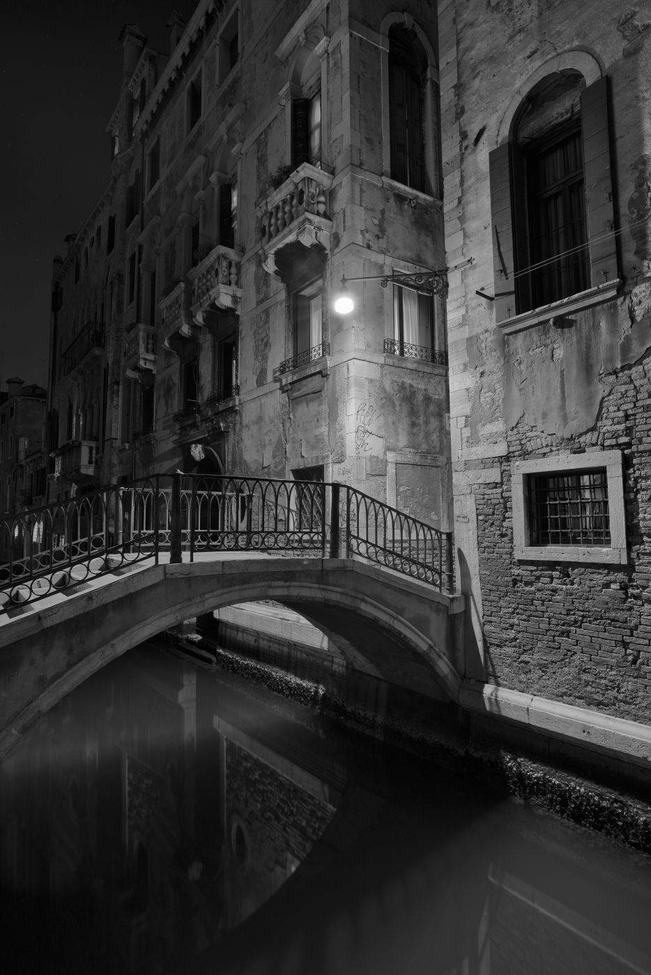 Night bridge, Italy