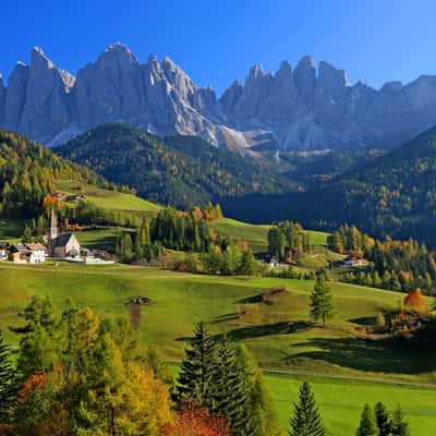 panorama view point for Val di Funes, Italy