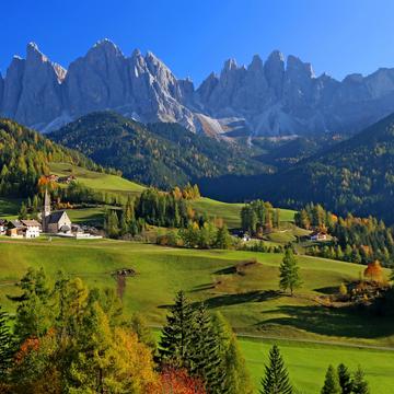 panorama view point for Val di Funes, Italy