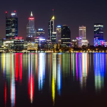 Perth City from South Perth Foreshore, Australia