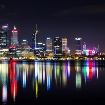 Perth City from South Perth Foreshore, Australia
