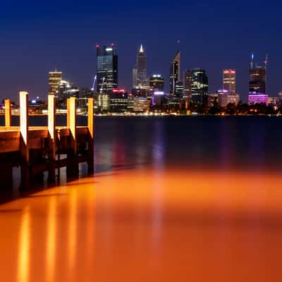 Perth City from the Coode Street Jetty, Australia