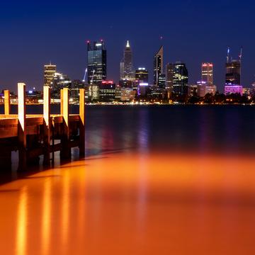 Perth City from the Coode Street Jetty, Australia