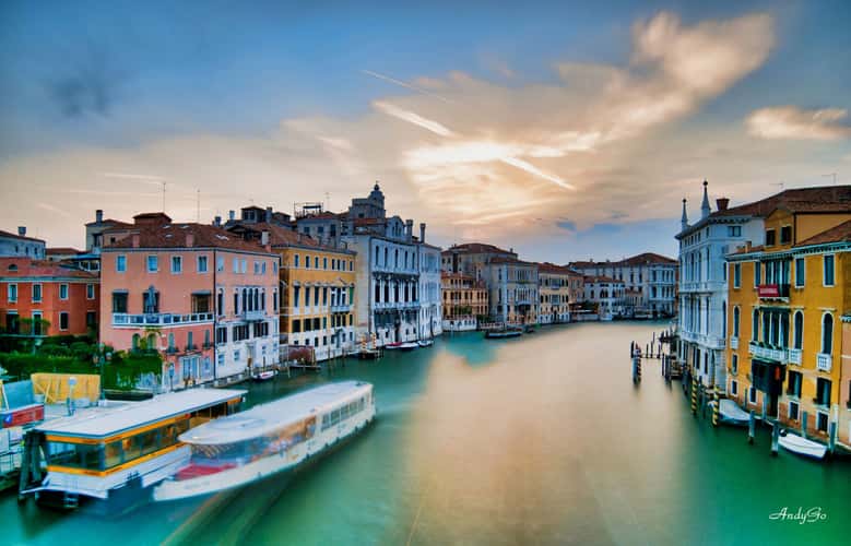 View to the west from Ponte dell'Accademia, Venice