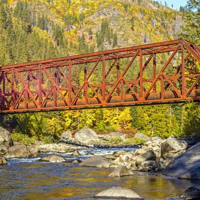 Red Bridge on the Wenatchee River, USA