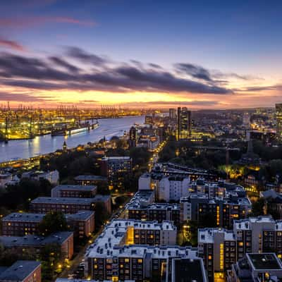 View from Saint Michael´s Church, Hamburg, Germany