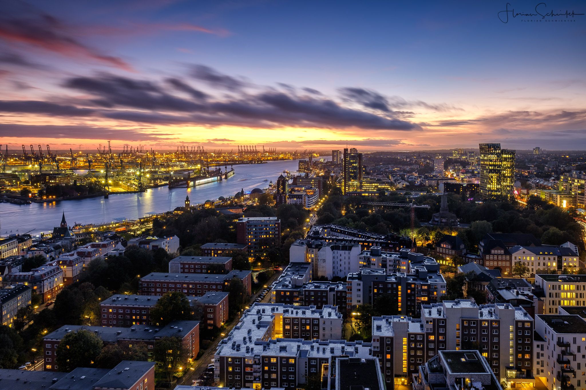 View from Saint Michael´s Church, Hamburg, Germany