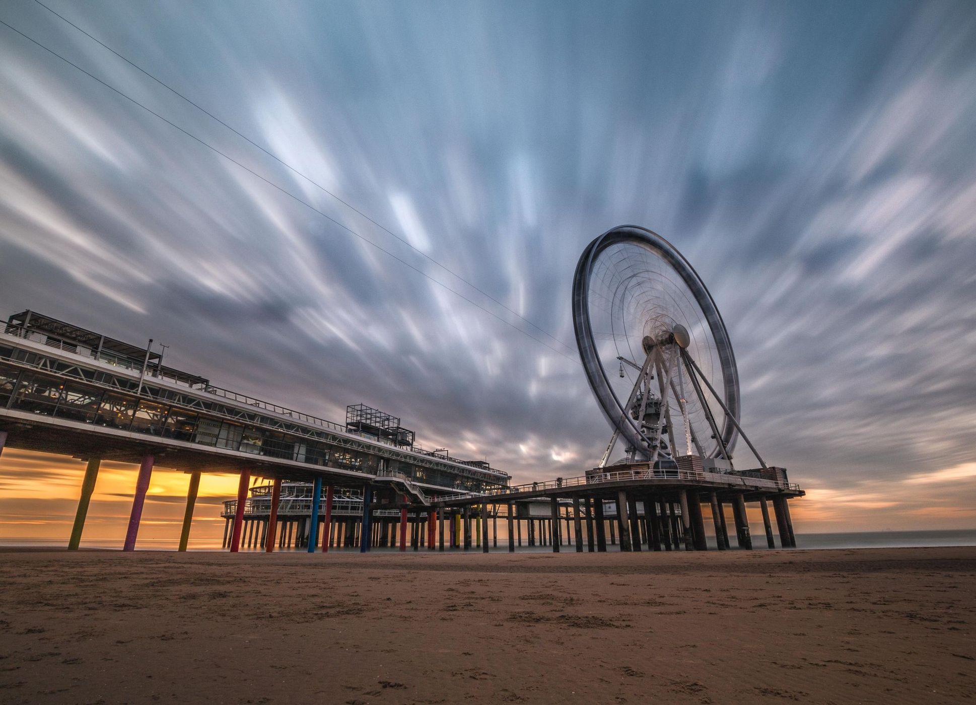 Sunset de Pier, Netherlands