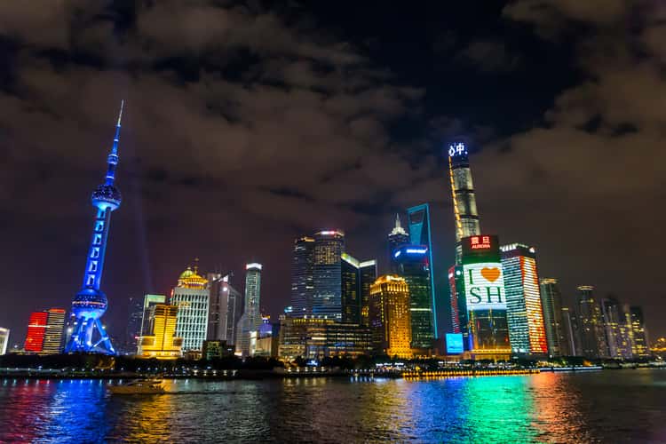 Shanghai's Pudong Skyline from Huangpu River