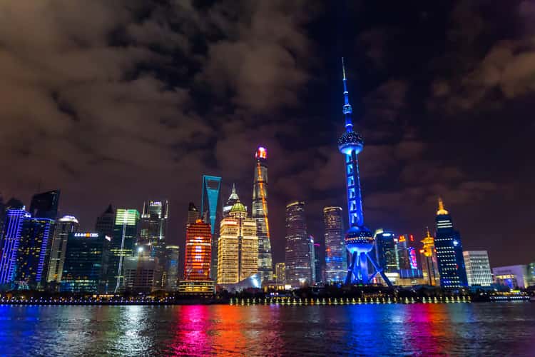 Shanghai's Pudong Skyline from Huangpu River
