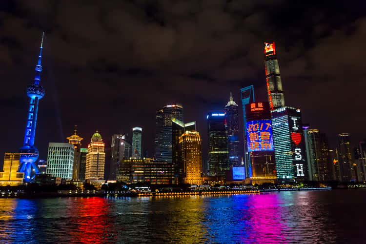Shanghai's Pudong Skyline from Huangpu River