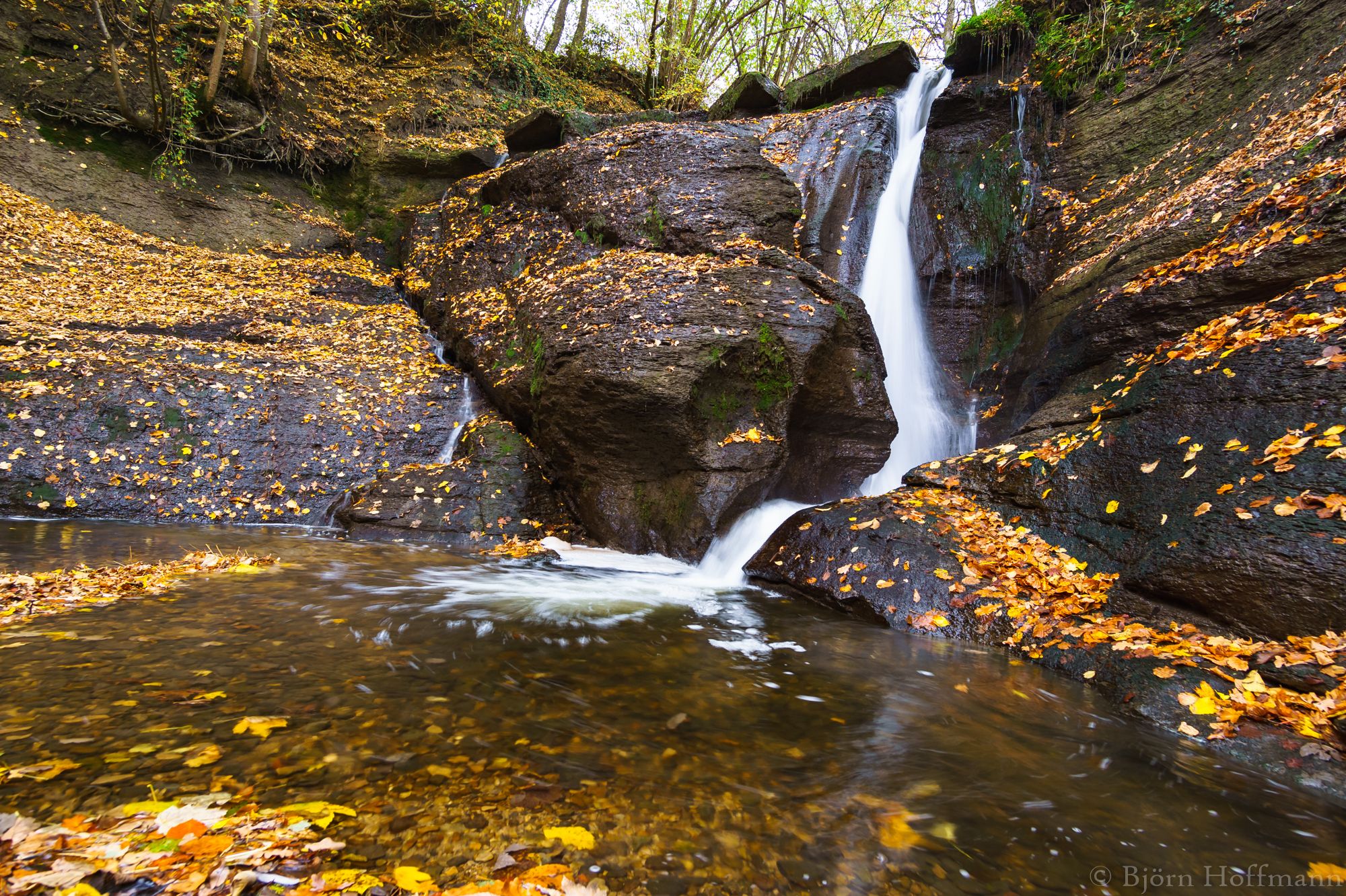 Starzel Waterfall near Jungingen, Germany