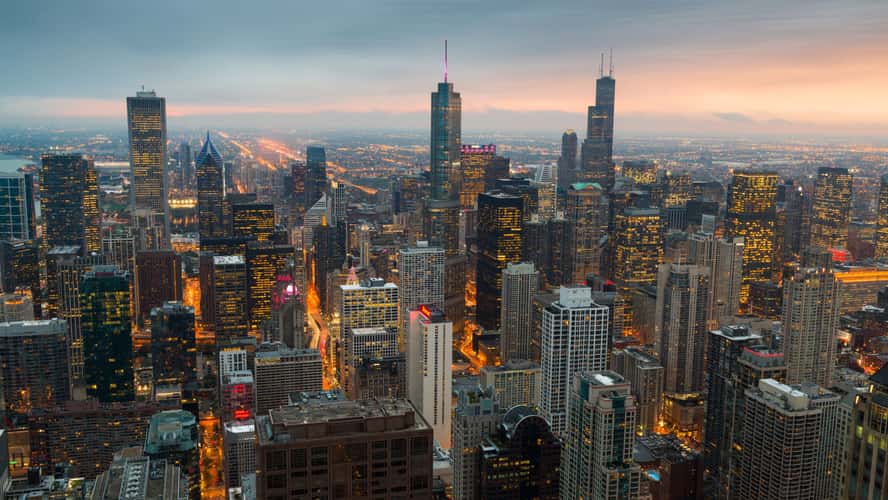 Southern view from John Hancock Center, Chicago