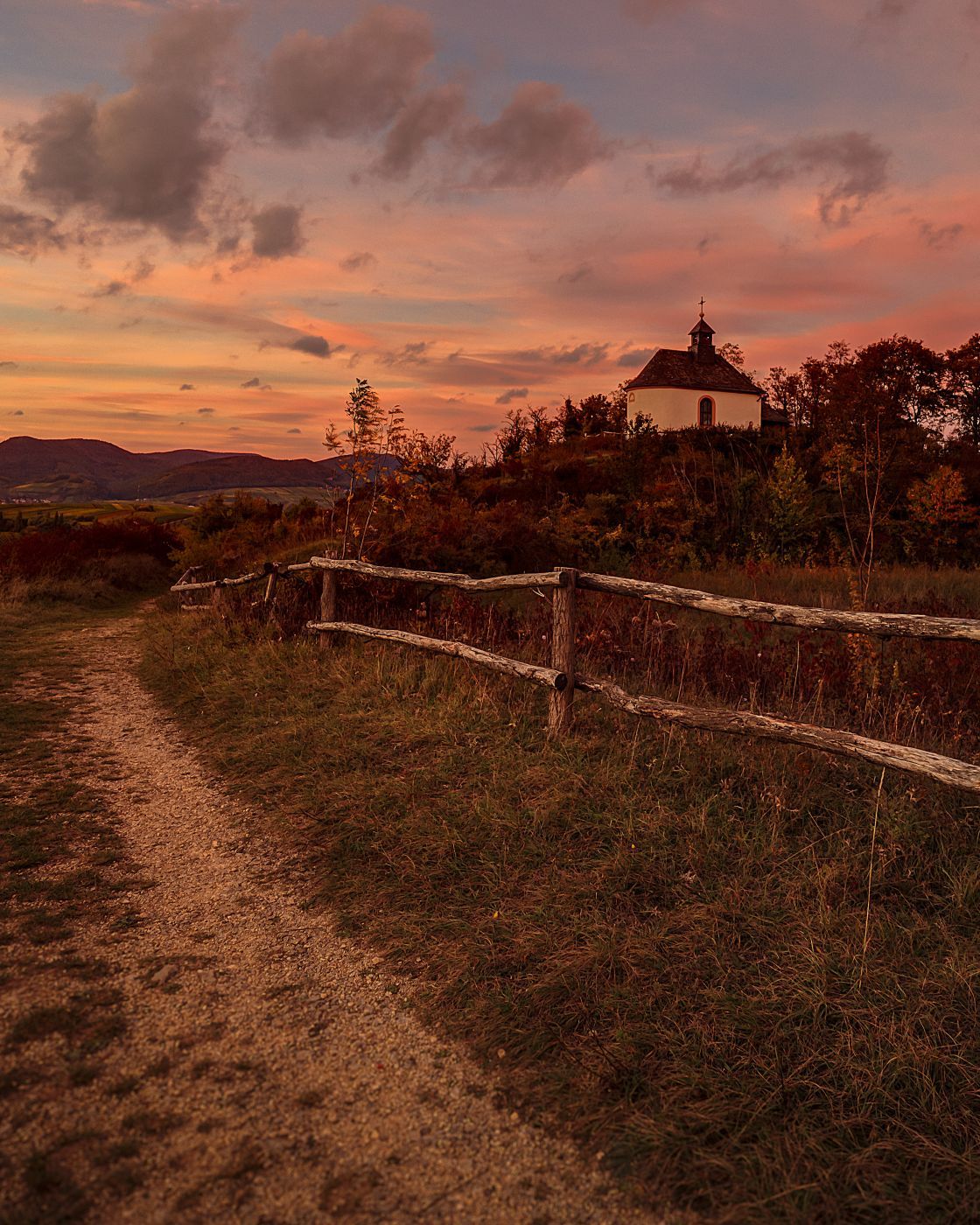 Weinberge mit kleiner Kapelle, Germany