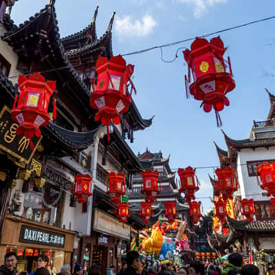 Yuyuan Bazaar Markets near Jiuqu Bridge (Zig Zag Bridge), China