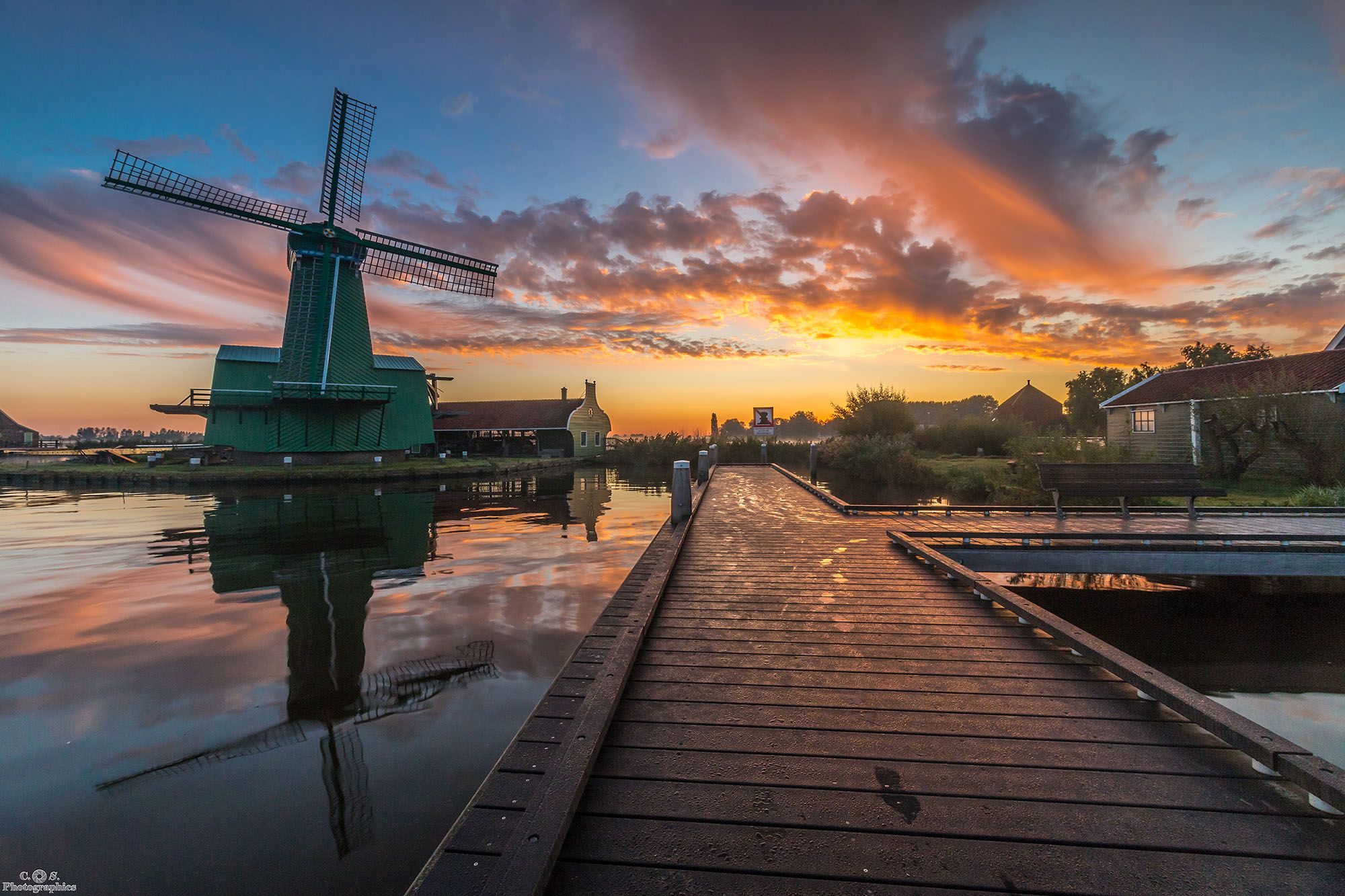 Zaanse Schans Windmills, Netherlands