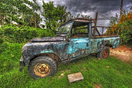 Abandoned Rover in Catatupa, Jamaica