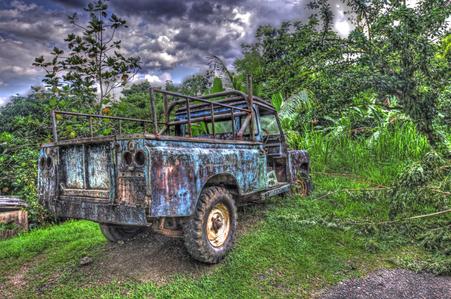 Abandoned Rover in Catatupa, Jamaica