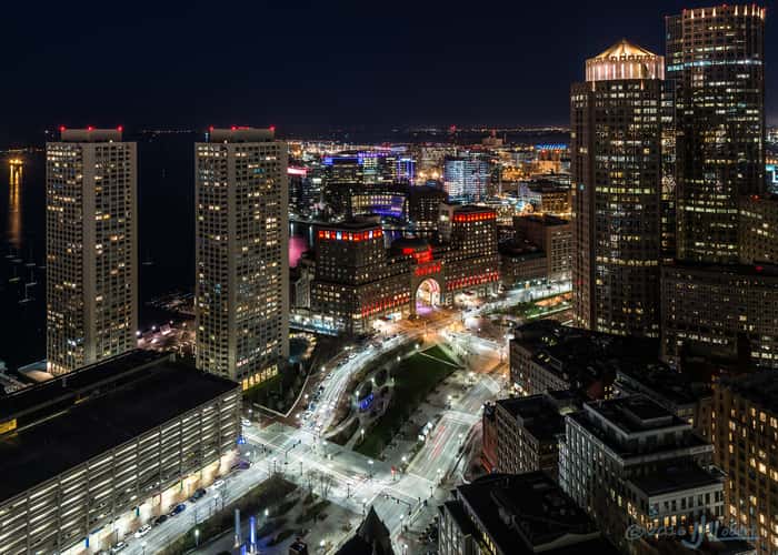View from Clock Tower, Custom House, Boston