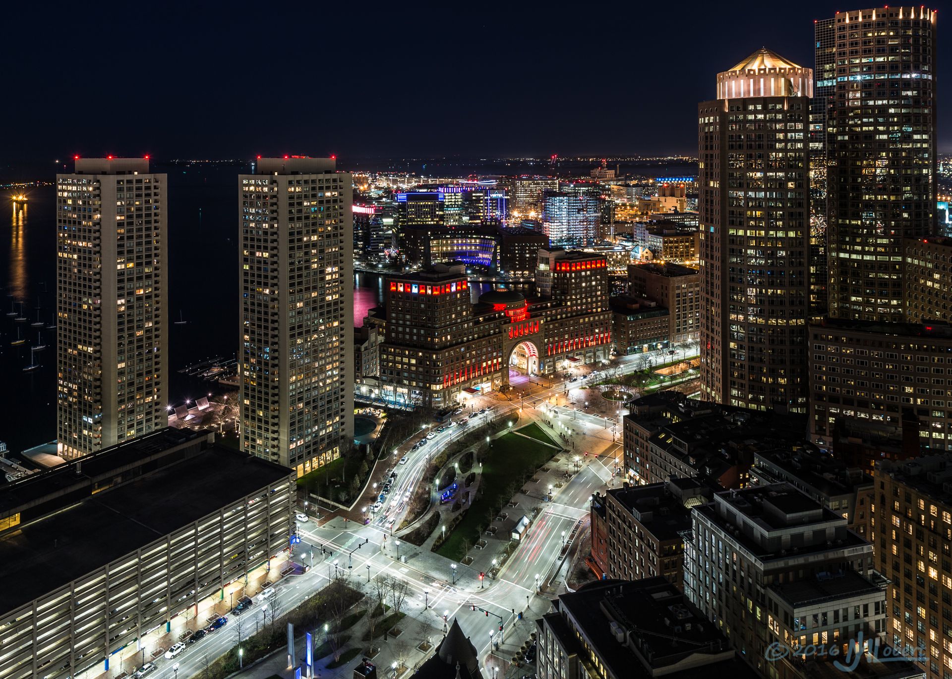 View from Clock Tower, Custom House, Boston, USA