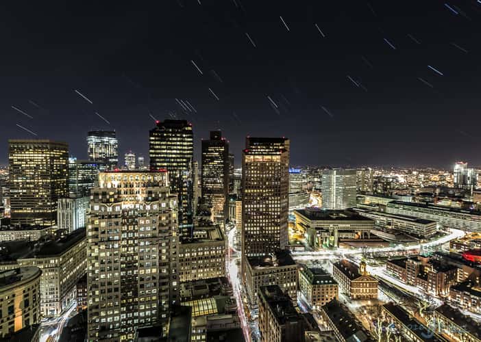 View from Clock Tower, Custom House, Boston