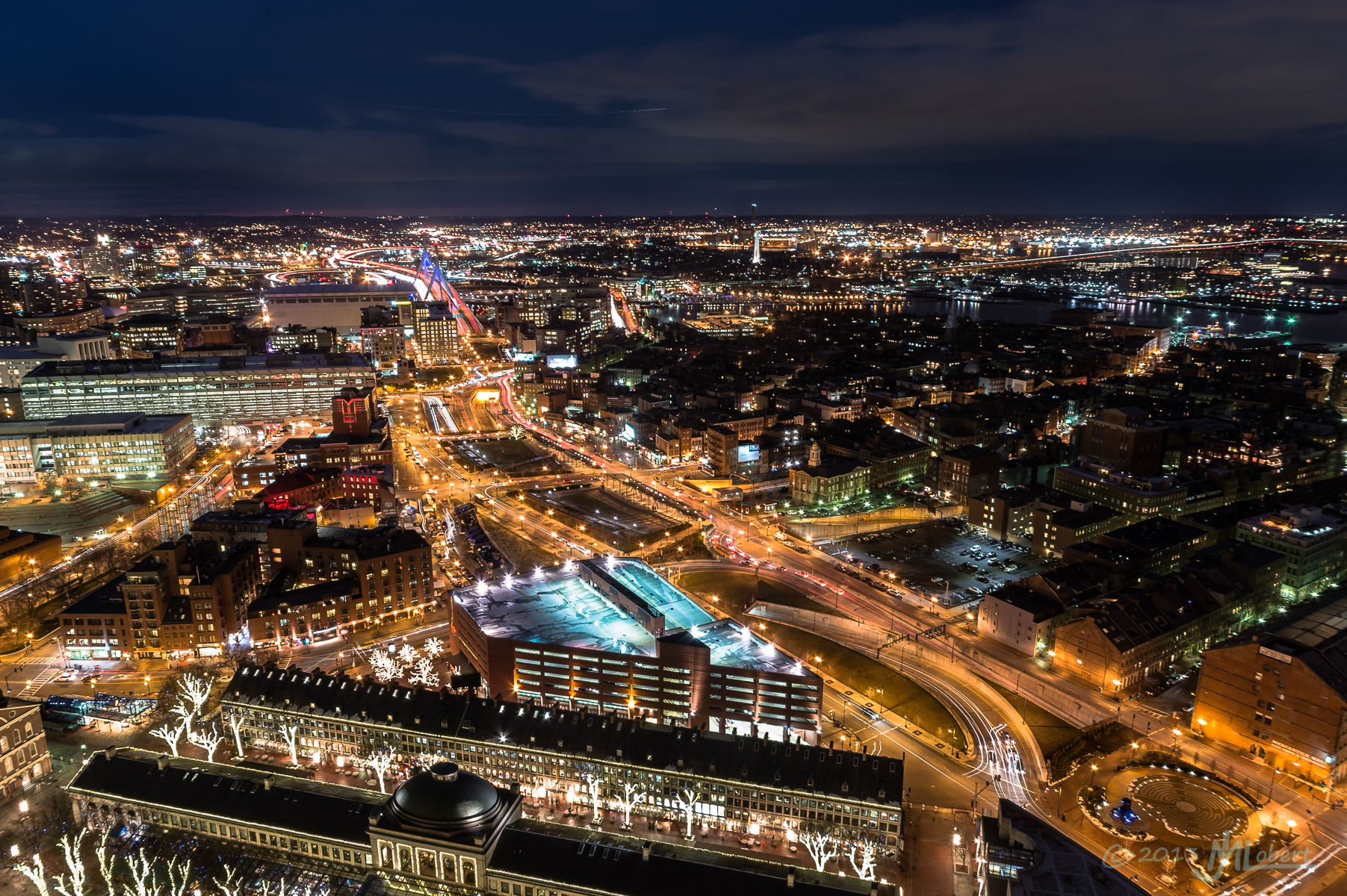 View from Clock Tower, Custom House, Boston, USA