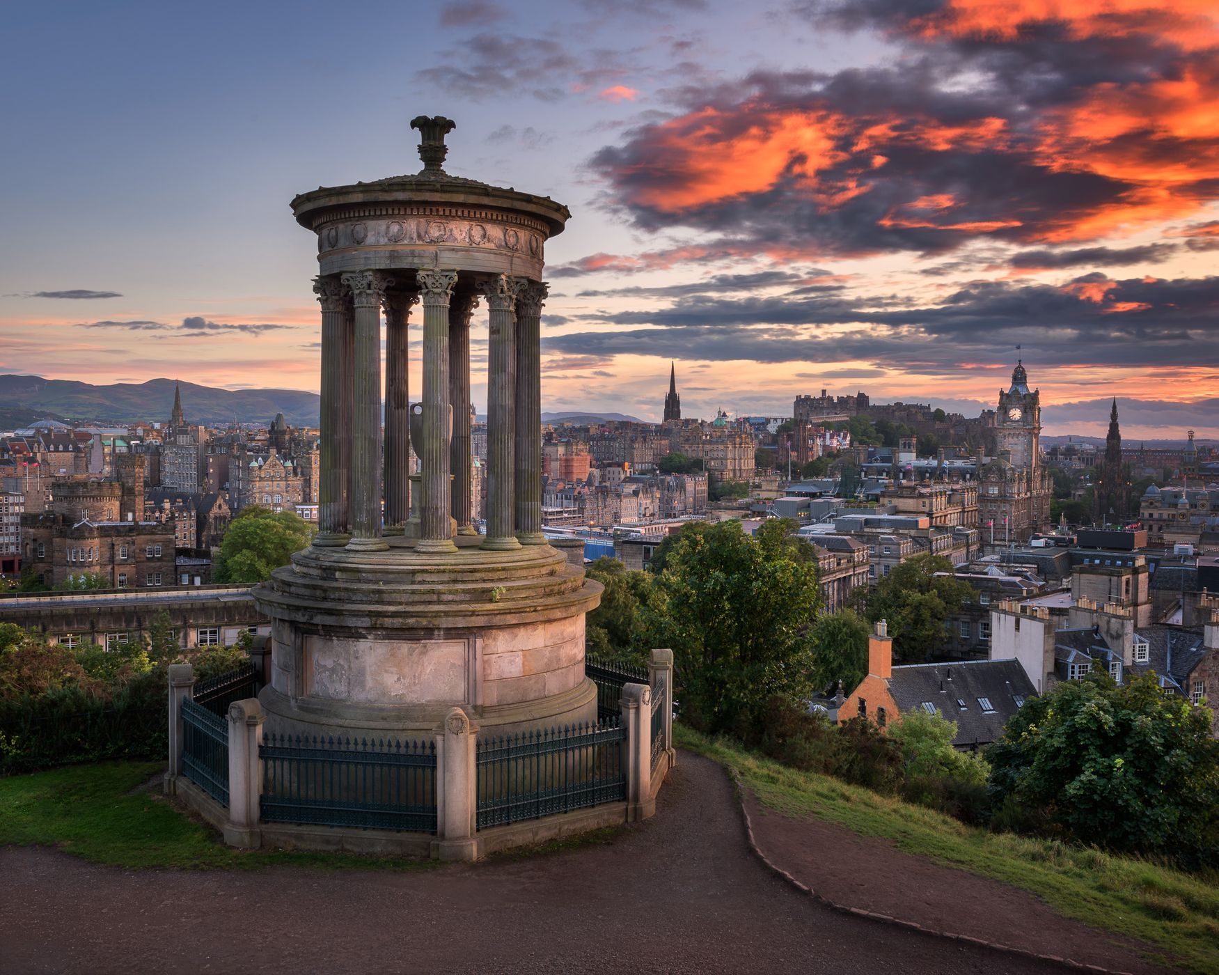 View over Edinburgh from Calton Hill, United Kingdom