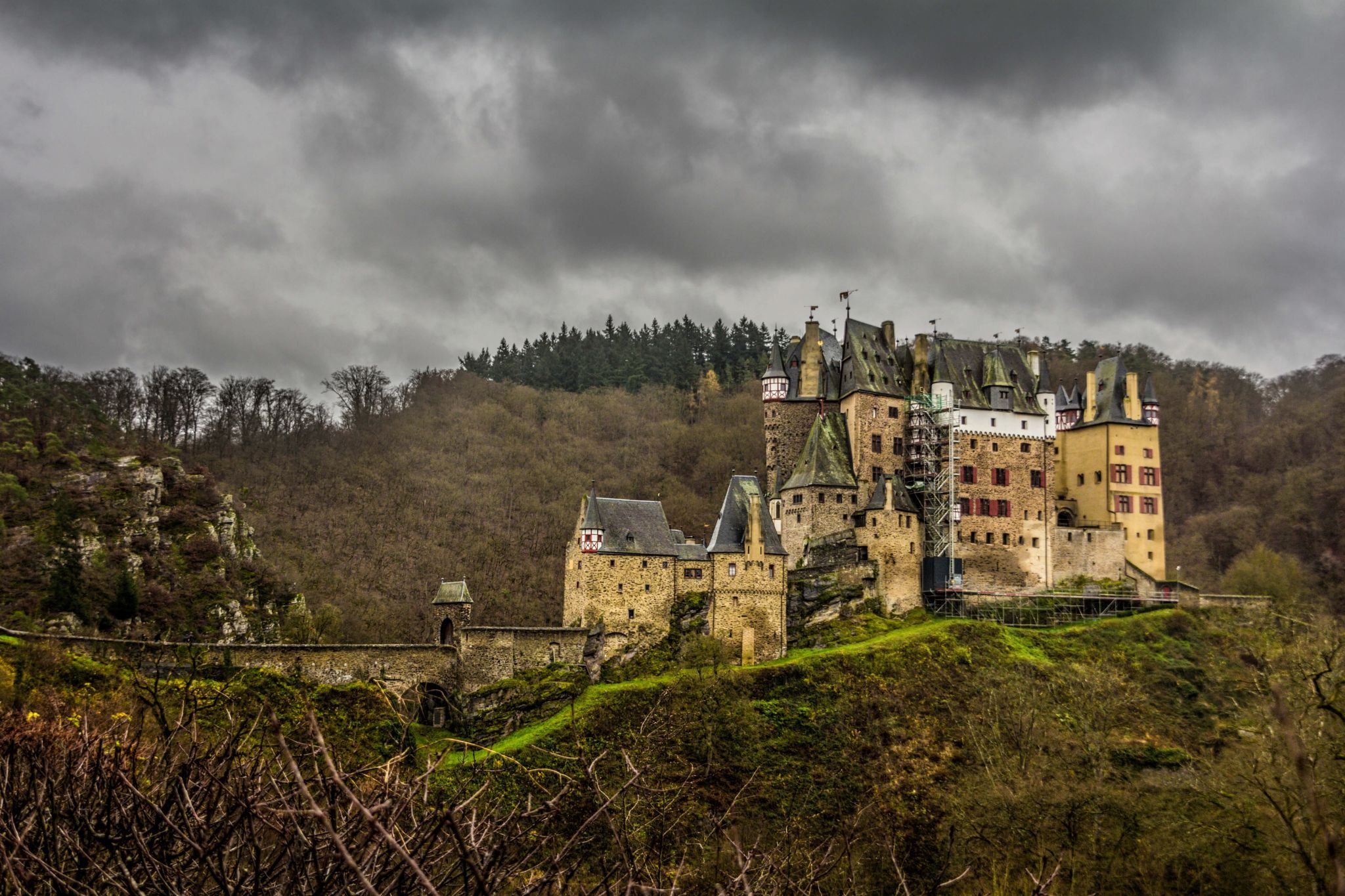 Eltz Castle from the side, Germany